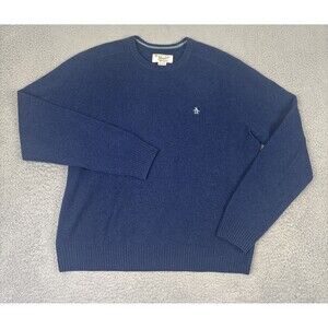 Original Penguin Munsingwear Sweater Men’s Blue Sz XL 100% Lambswool